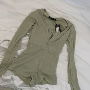 Ribbed form fitting romper